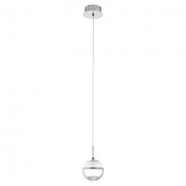 Eglo-Montefio H/L 1X5W & 3X5W LED 3000K Chrome/Clear/Crystal-Pendant Light